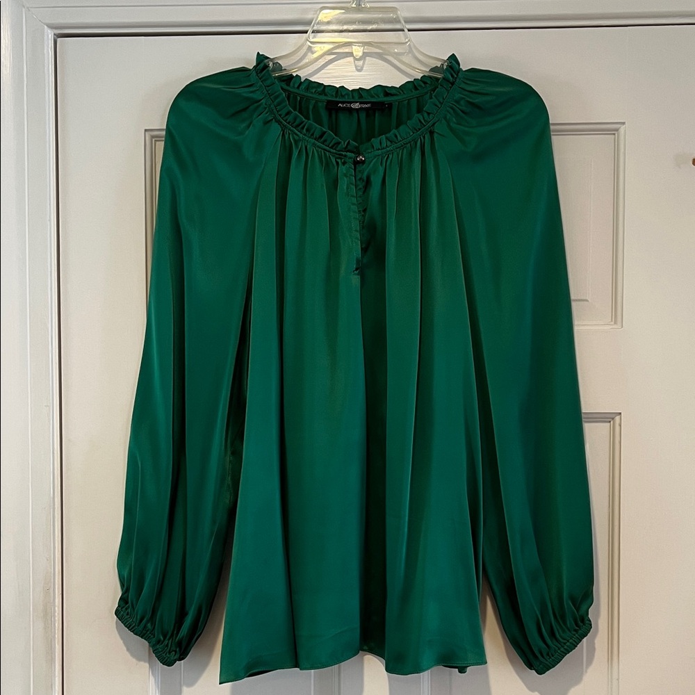 Alice & Trixie Emerald Silk Blouse